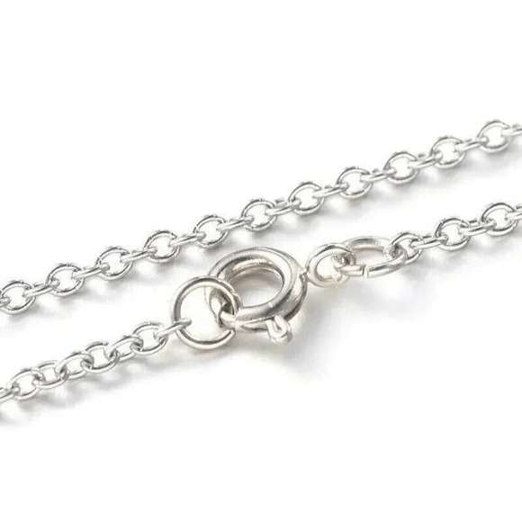 Surgical Stainless Steel Rolo Chain Necklace 16" Long 2mm Links Spring Clasp - Picture 1 of 2